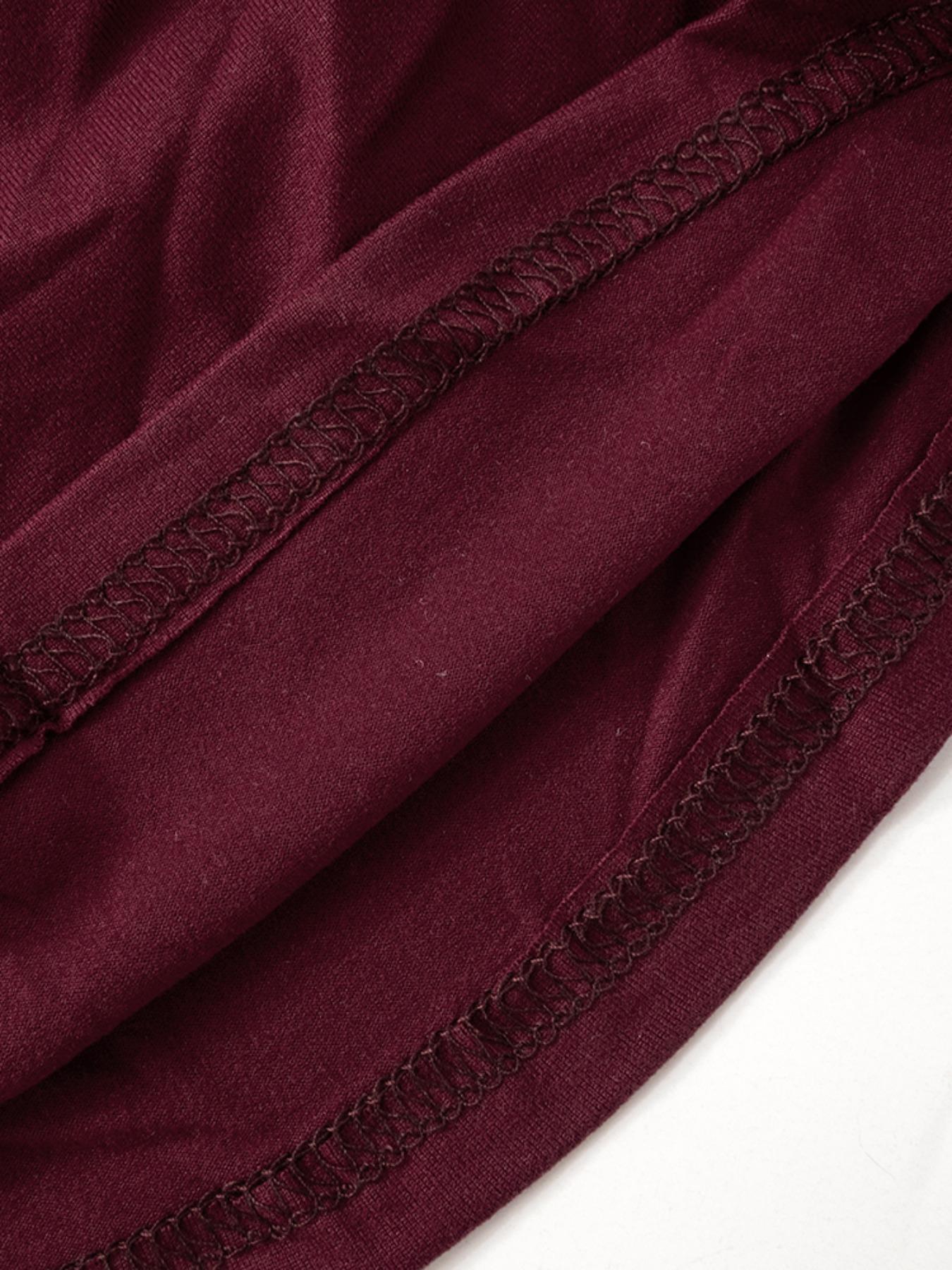 Women's Plain Ruched Asymmetrical Neckline Crop Tee, Casual Long Sleeve T-shirt for Daily Wear, Valentine's Day Gift, Ladies Clothes for All Seasons