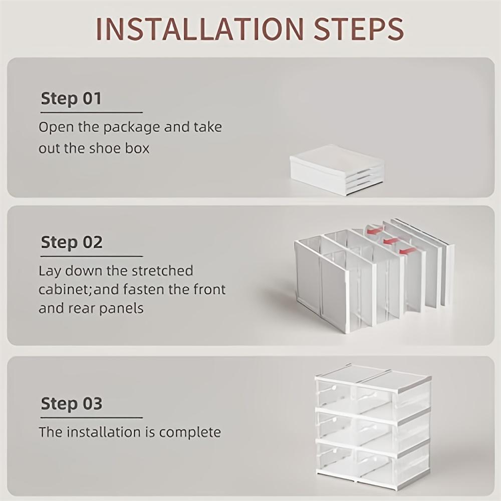 Dustproof Shoe Storage Box, 1 Piece Multi-layer Foldable Shoe Organizer, Sneakers Cabinet for Efficient Organization, Room Organizers, Stackable Shoe Storage, Closet Organizer System