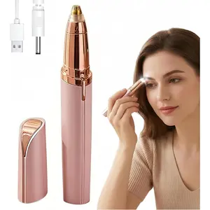 Painless Eyebrow Hair Remover for Women - Electric Precision Razor with LED Light for Smooth, Instant Results