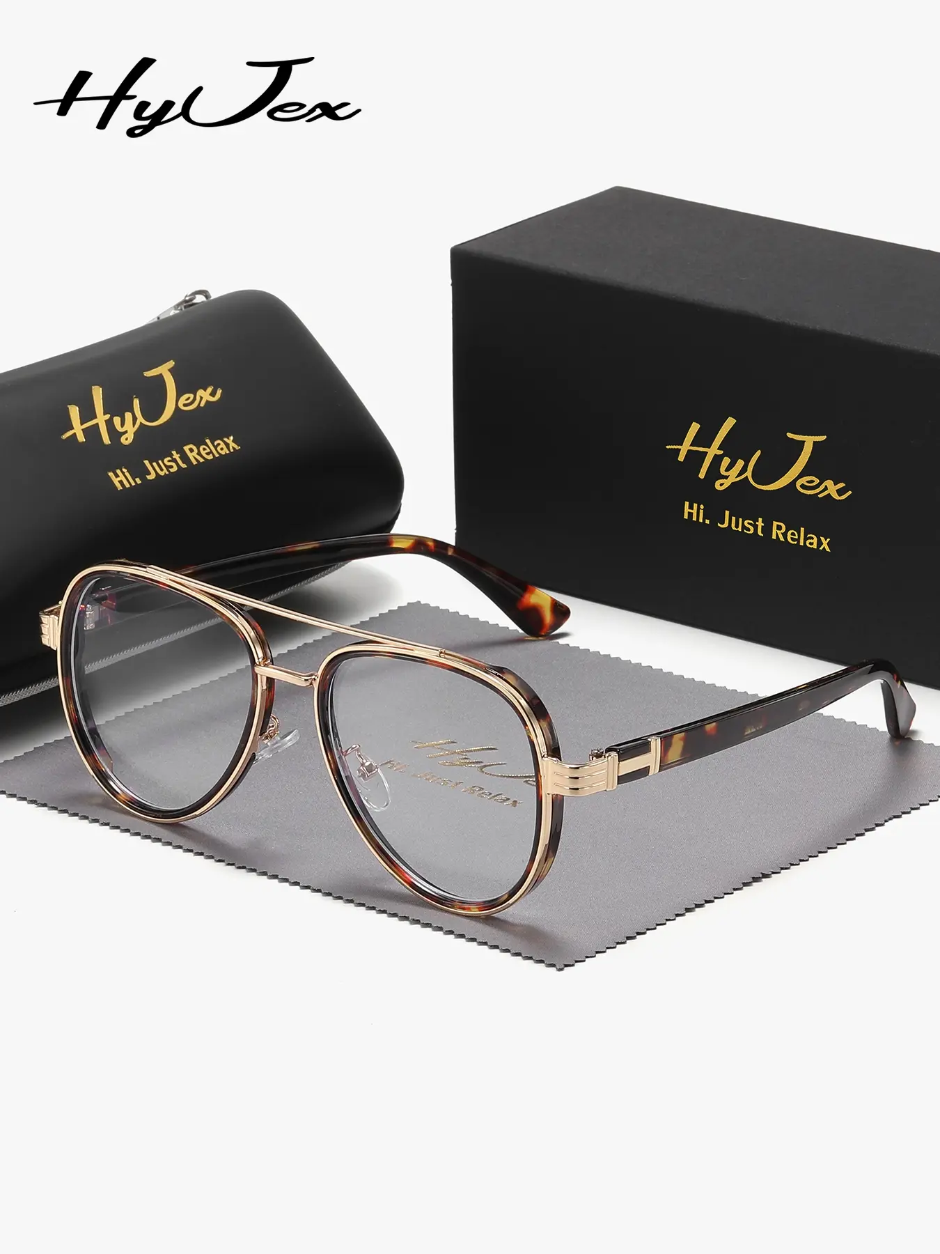 HyJex 1 Piece Unisex Superior Craftsmanship Full Frame Plaon Glasses Modern Interpretation Frog Frame Plaon Glasses