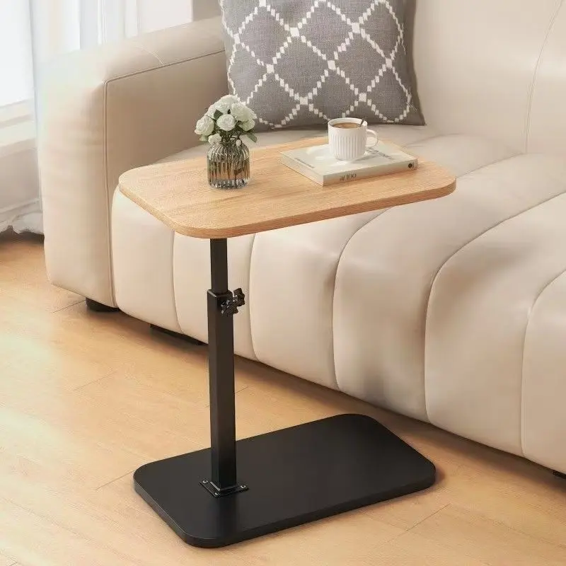Adjustable Sofa Side Table, Nordic Vintage Movable Living Room Corner Table, Small Coffee Table, Bedside Table, Bedroom Storage Shelf, Rectangular Sofa Table