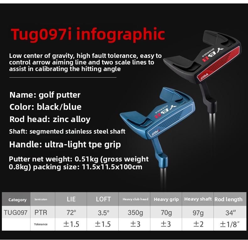 Men's Golf Putter - Featuring Arrow Alignment Line, Stable Low Center of Gravity, and High Forgiveness (Single Putter)
