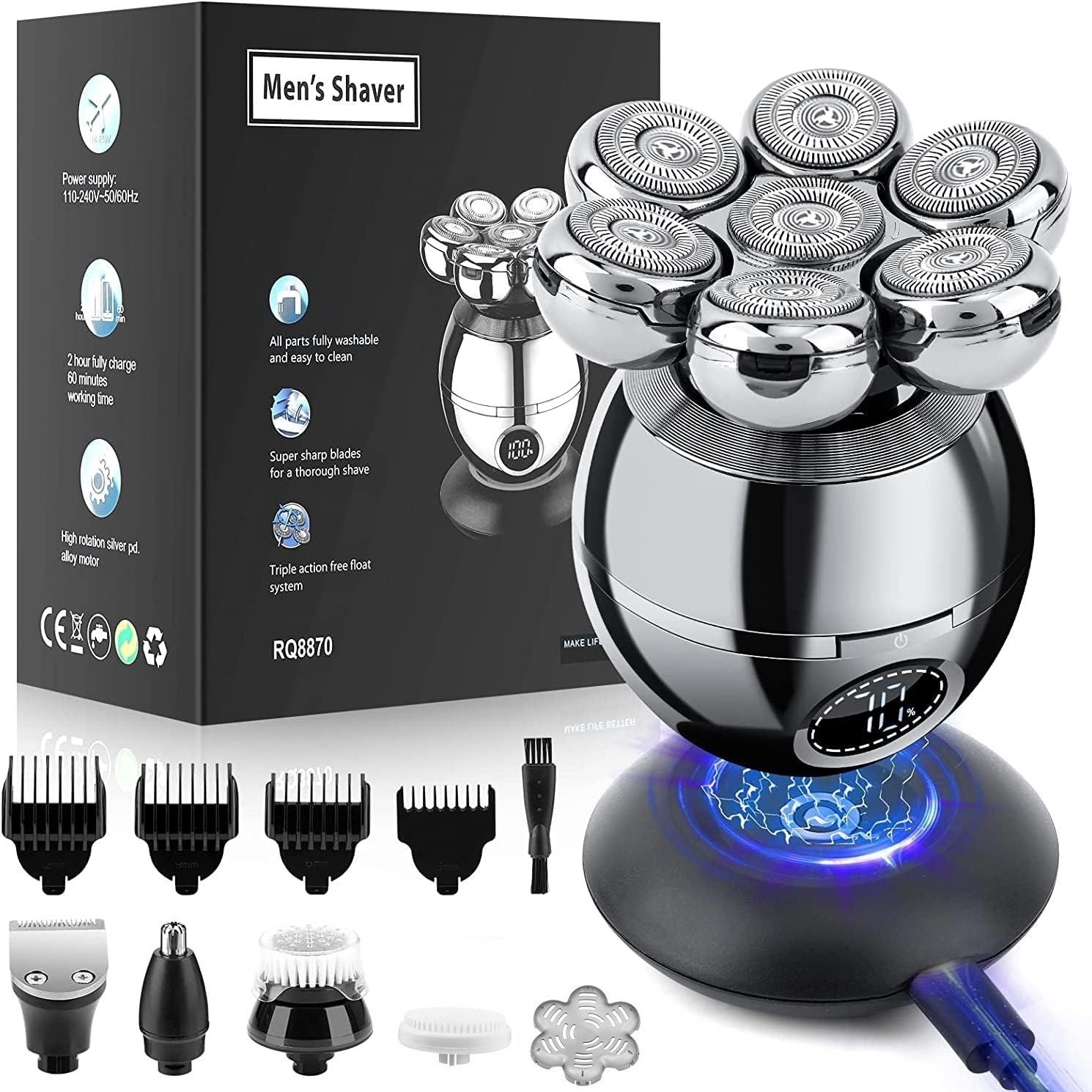 Men's Electric Shaver, 1 Box Portable Rechargeable Wet & Dry Use Shaver with Limited Comb & Cleaning Brush & Charging Cable, Great for Men Stylists Barber Barbershop