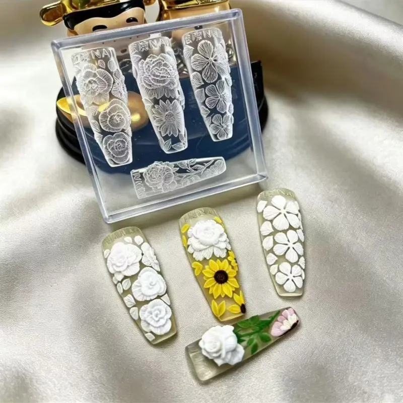 3D Embroidery Flower Nail Art Silicone Mold Nail Decoration Supplies Nail Art Accessories
