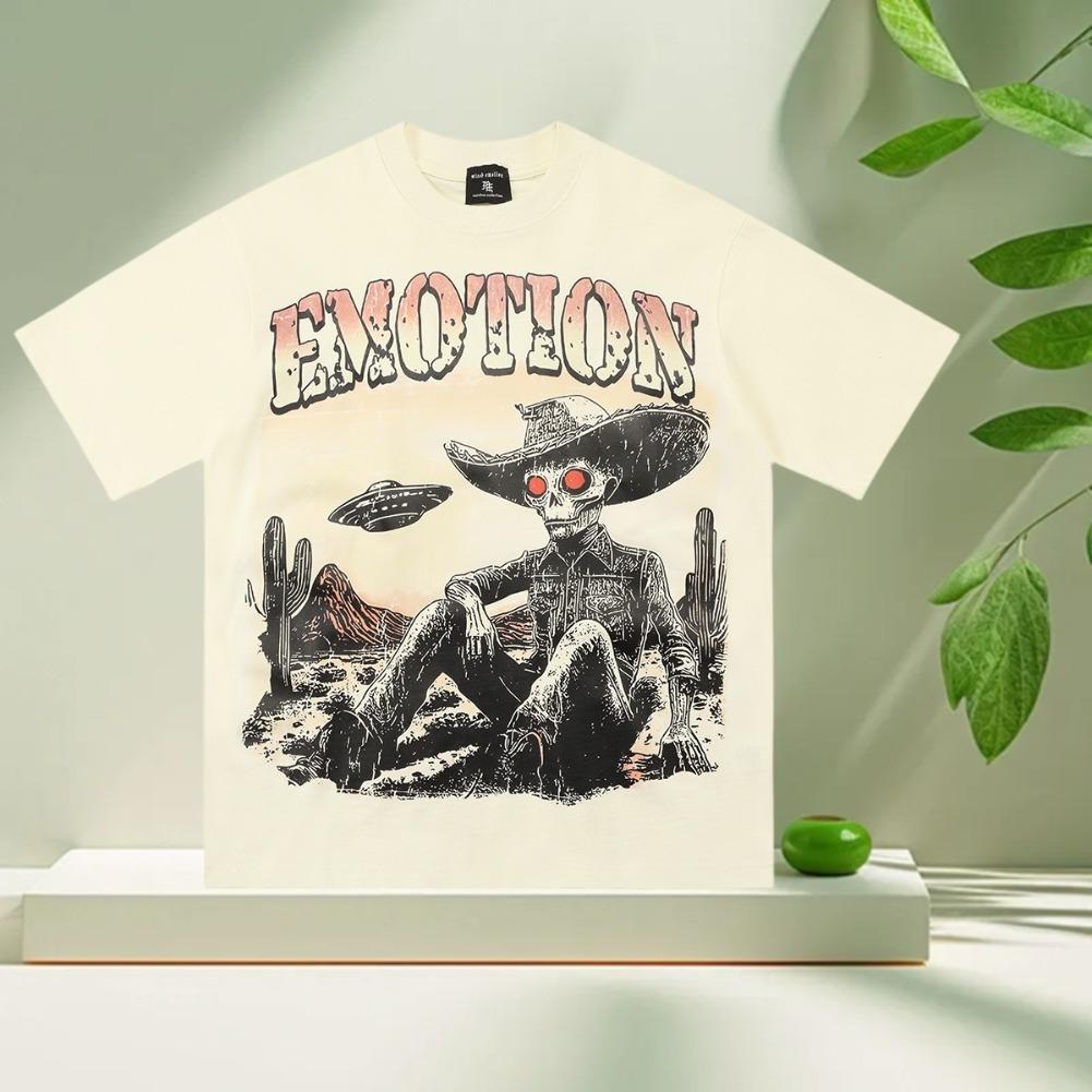 MIXED EMOTION Rhinestone Short Sleeve Black Mens Tshirts Streetwear Cotton Loose Round Neck Top Tees Oversized Unisex Y2K Graphic Casual Outdoor Summer Trendy Fashion