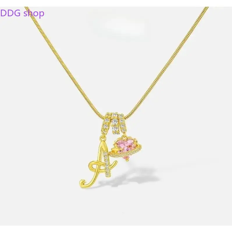 Female Custom Name Initial Necklace, Art-Designed Pendant, Allergen-Free, Adjustable Size, 2026 Sports & Outdoor Protective Gear Accessory, Valentine's Day Gift, Initial Necklaces, Name Necklace