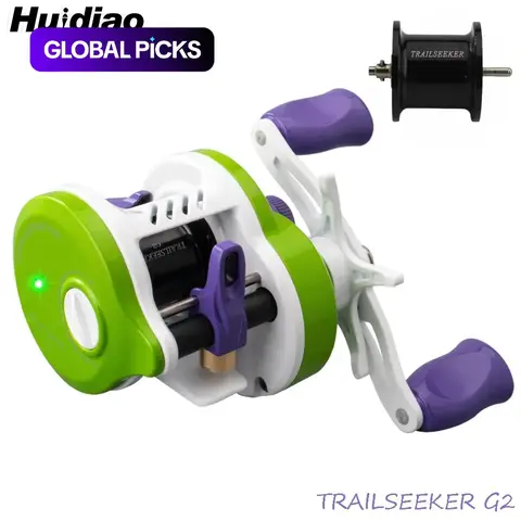 HUIDIAO TRAILSEEKER G2 Ultralight DC Drum Reel Digital Control Braking System BFS Round Baitcasting Reel Fishing Reels Zero Backlash 1.8g Light Lure Casting for Bass Trout Stream River Finesse Fishing Fishing Equipment #GLOBAL PICKS