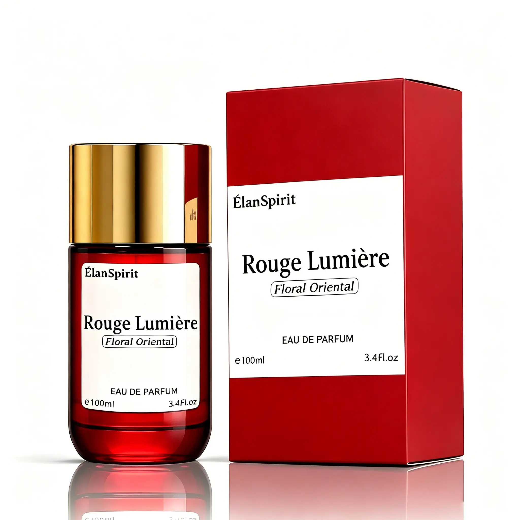 Saffron Jasmine Fragrance Unisex Eau de Parfum 100ml – Rouge Lumière, A Long-Lasting Aromatic Floral Oriental Amber Perfume, Addictive Saffron Jasmine Scent