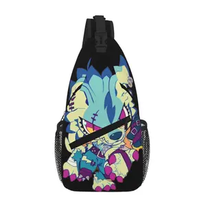 Digimon Chest Bag Large Capacity Lightweight Sling Bag for Daily Commute Outdoor Camping Business Travel, Cartoon Casual Digimon Merch Shoulder Backpack for Tablet, Gift for Men Women Kids