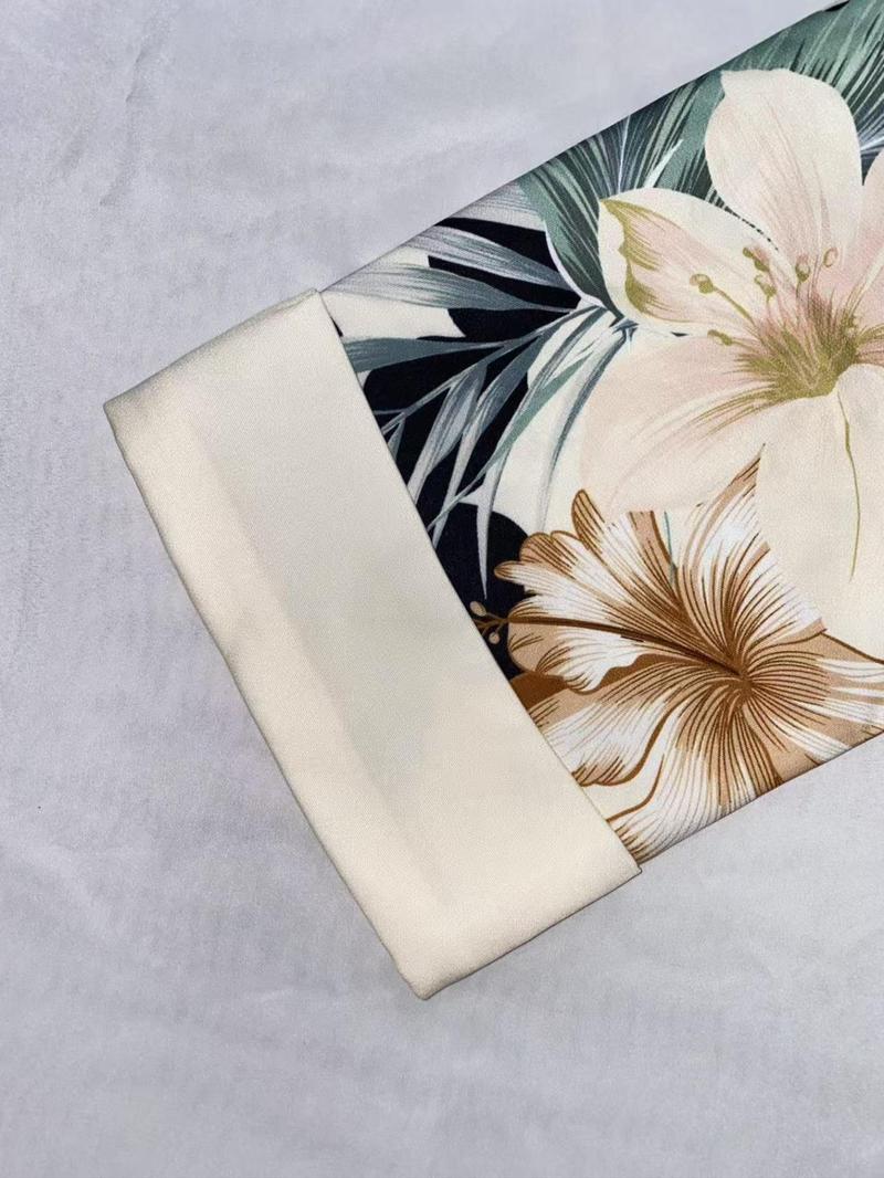 Women's Floral Print Long Sleeve Dress, Kaftan Dress, Elegant Fashion Casual Long Dress for Daily Outdoor Wear, Women's Islamic Clothing for All Seasons, Islamic Muslim Clothing, Modesty Muslim Clothing, Muslim Women Gowns