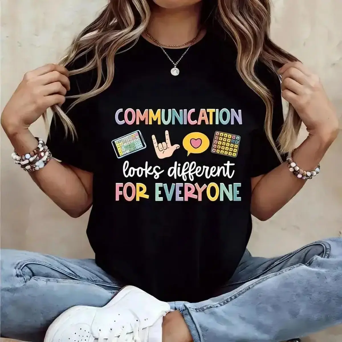 Personalized Communication Looks Different For Everyone Sweatshirt Speech Therapy Shirt SLP Tee Womenswear Unisex