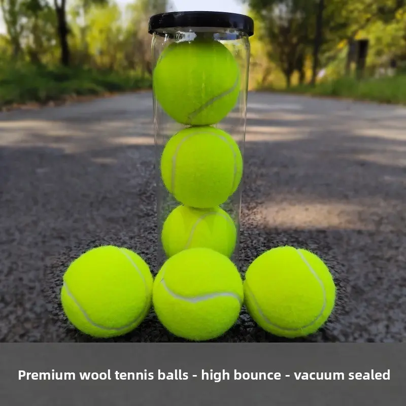 High Elastic Durable Training Tennis Balls, Beginner Adult Child Practice Balls, Outdoor Hard Court Grass Universal, 3 Pack Competition Tennis Balls