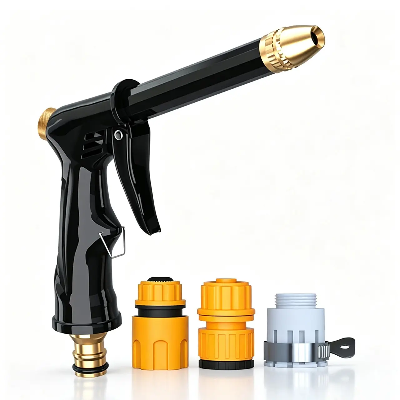Household High-Pressure Water Gun, Handheld Pressure Washer with Long-Handle Nozzle, Car Wash Sprayer for Kitchen, Bathroom and Garden Cleaning, Gardening Irrigation and Watering Tool, Car Detailing Tool, Car Washing Accessory, Mother’s Day Gifts