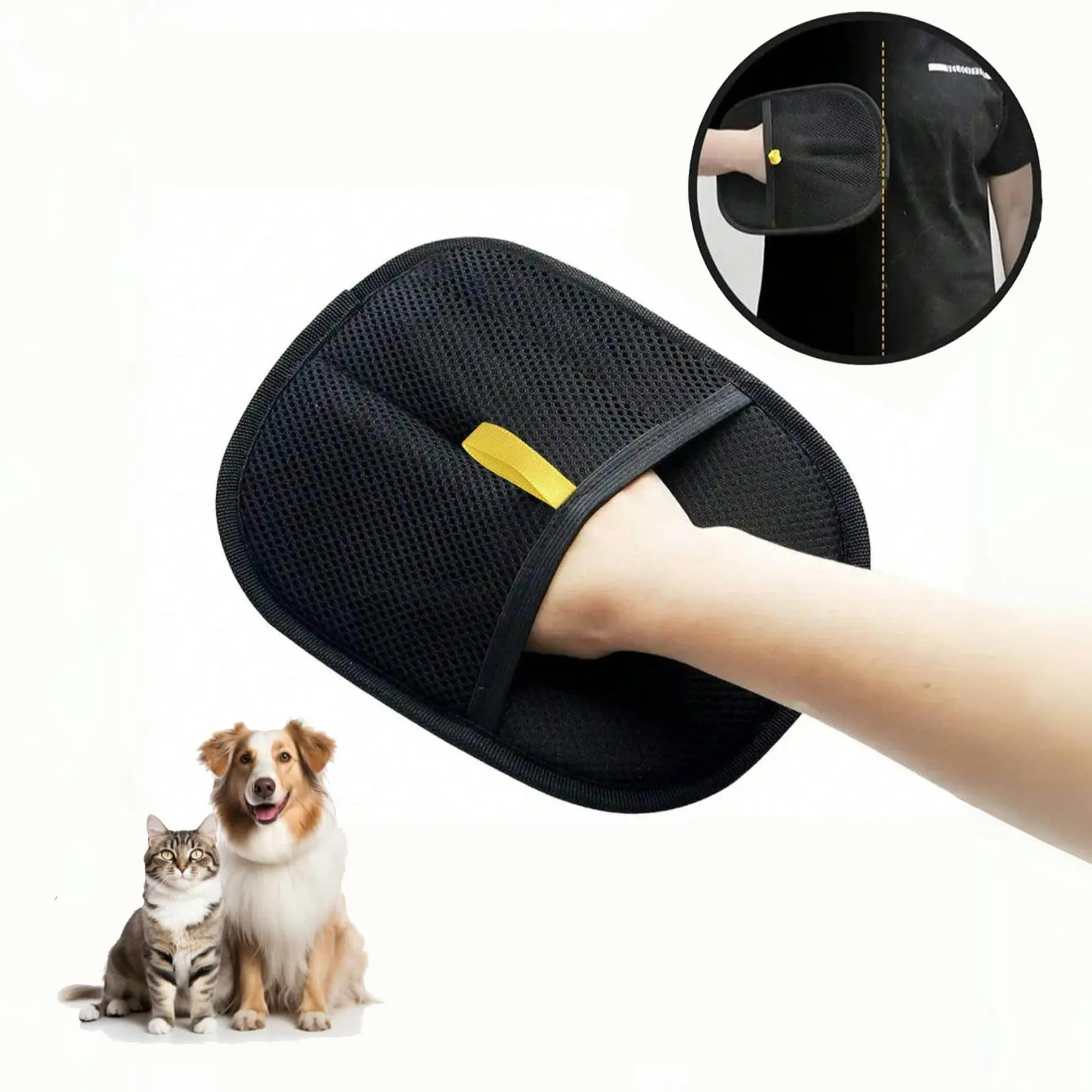 Pet Hair Removal Glove, Static Electricity Hair Removal Tool, Cat/dog Grooming Brush, Ideal for Clothes, Sofa, Efficient Pet Hair Removal