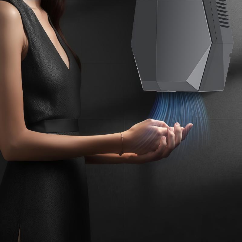 Fully automatic sensor hand dryer, commercial compact warm air hand dryer, American standard plug 110V, 1000W, suitable for home/business bathrooms/hotels/guesthouses/homestays