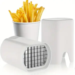 1pc Manual Metal French Fries Cutter & Vegetable Chopper - Multi-Functional Potato Slicer, Onion Dicer for Carrots, Cucumbers, Potatoes - No Power Required, Easy-Clean Design for Home & Professional Kitchens, Vegetable Slicer And Chopper
