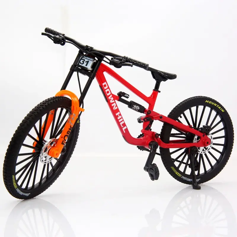 1:8 Alloy Bicycle Model, Realistic Mountain Bike, Road Bike, Desk Decor, Collectible Mini Bike, Office and Home Decoration, Gift for Back-To-School Season