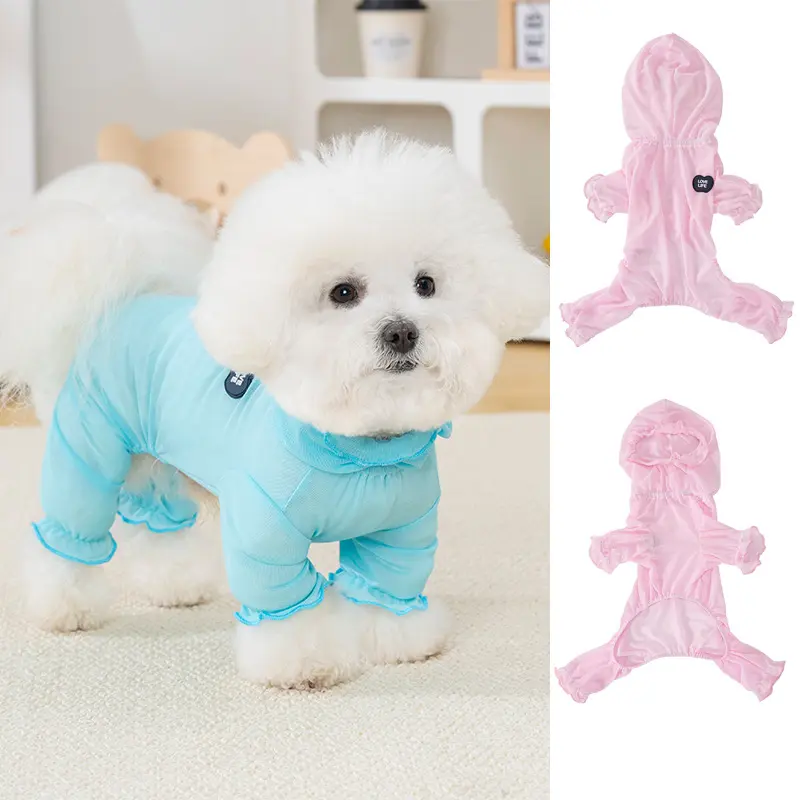 Dog 4-Legged Mesh Mosquito-Proof Pants - New Spring Summer Pet Apparel, Mesh Fabric