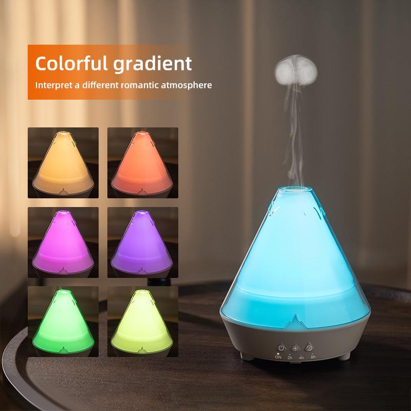 USB Plug Aromatherapy Machine, USB Powered Creative 3D Simulation Flame Humidifier, Desktop Aromatherapy Machine for Home Office, Home Appliances