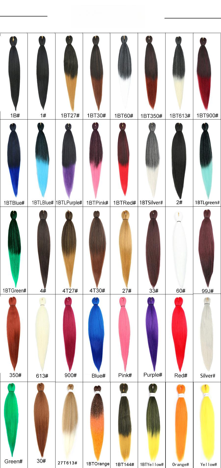 DB- Colorful Ombre EZ Braid Hair Synthetic Fiber Fluffy Afro Braiding Hair Ponytail Extensions-DB