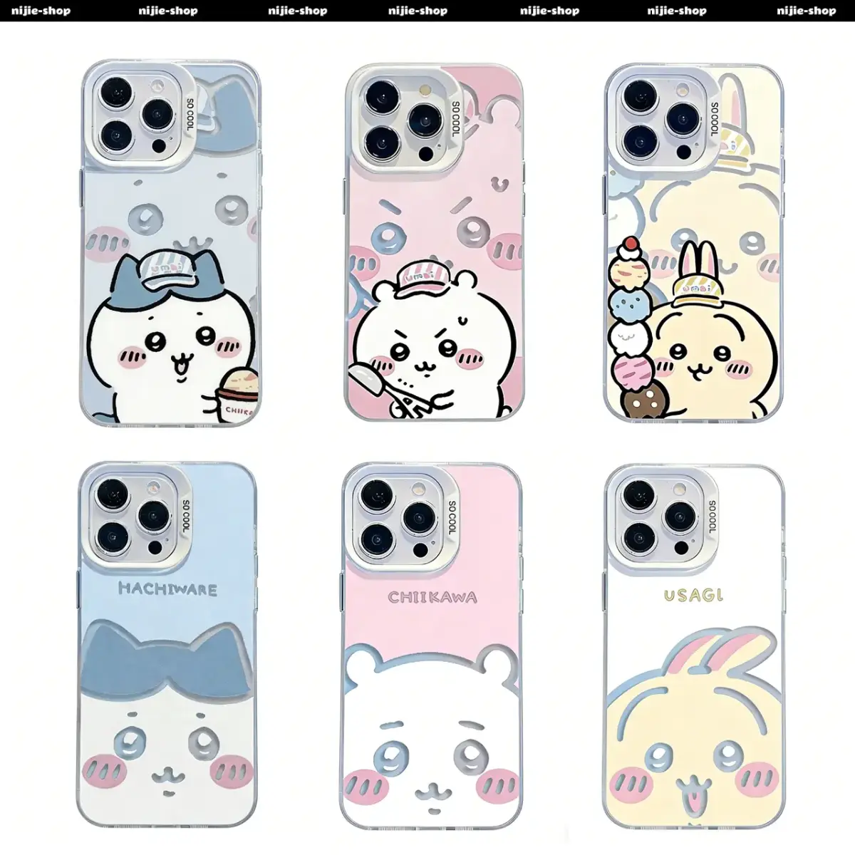 Cute Kawaii C-Chiikawa girl Phone Cases for iPhone17 16 15 14 13 12  Promax Pro Plus Air & Samsung Galaxy S26 S25 S24 S23 S22  Ultra Plus FE Clear Shockproof Phone Protective Cover Gift For Birthday Thanksgiving Christmas Halloween