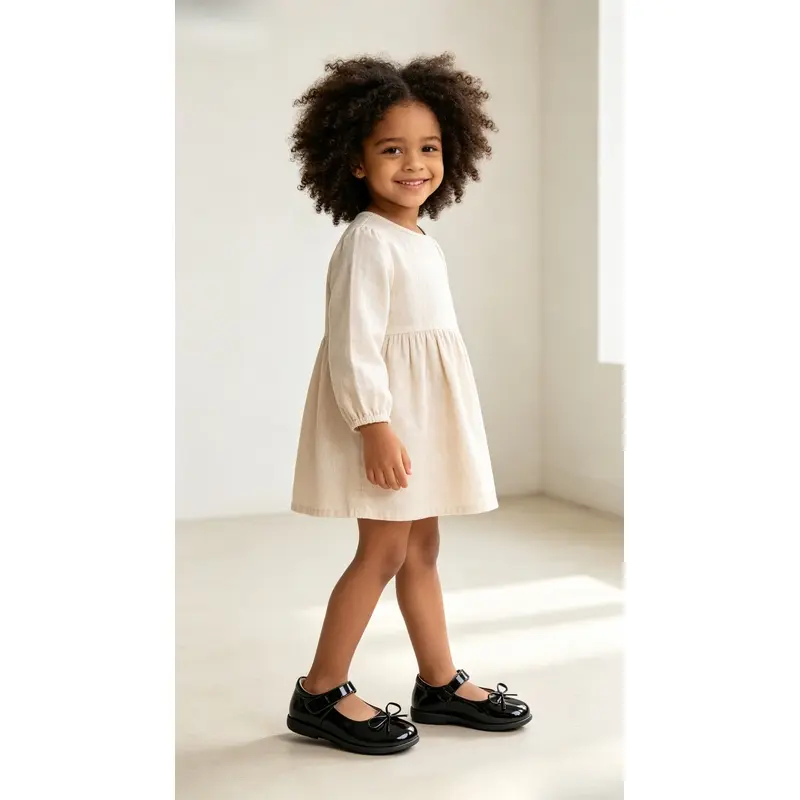 Girls' black leather shoes performance shoes princess shoes small leather shoes children's student leather soft sole single shoes school shoes