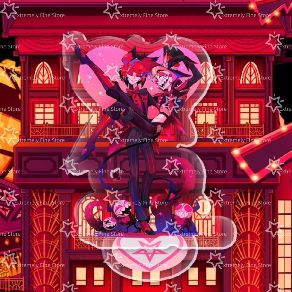 Hazbin Hotel Anime Figure Acrylic Stand Model Plate Alastor Desk Decor Standing Sign Game Fans Gift Ornaments Stand Model