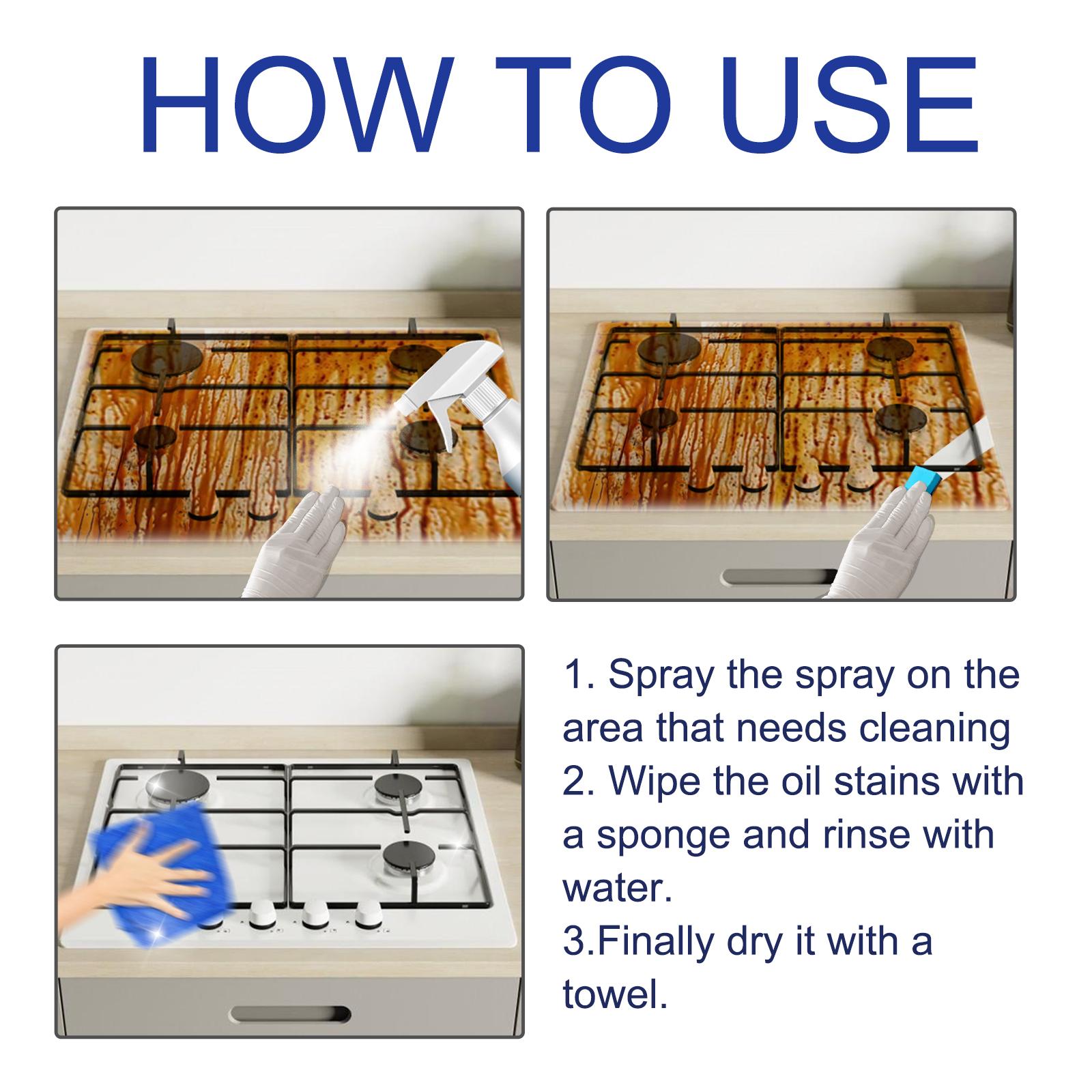 Jue Fish Protective Kitchen Cleaner, Range Hood Kitchenware Heavy Oil Cleaning Strong Decontamination