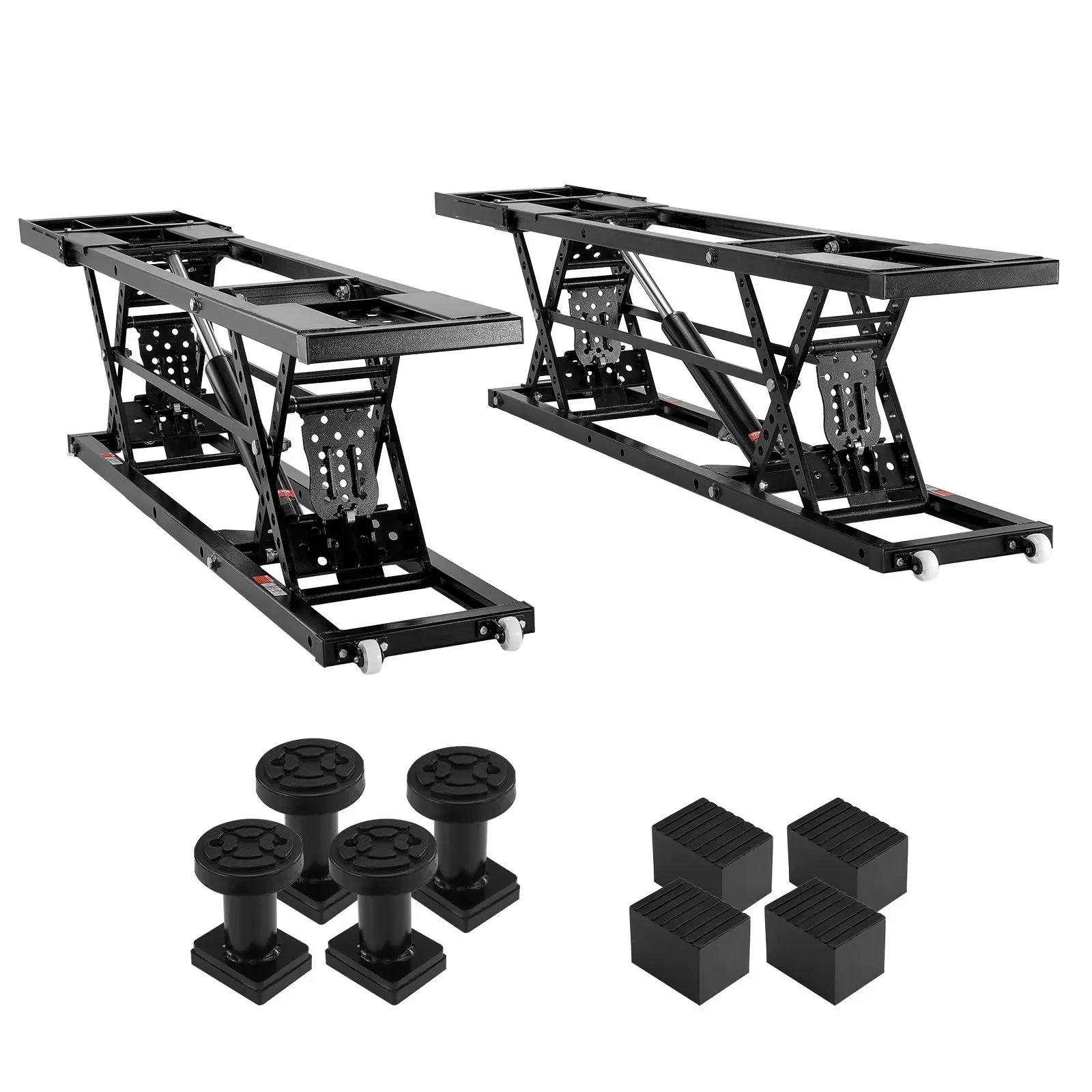 【DealsForYouDays】VEVOR Car Lift, 7, 000 LBS Capacity Portable Car Lift, with Extended-Length Plates, 26.8" Max. Height, Heavy-duty Carbon Steel Truck Lift with 120V Power Unit, Auto Car Jack Lifts for Home Garage Shop