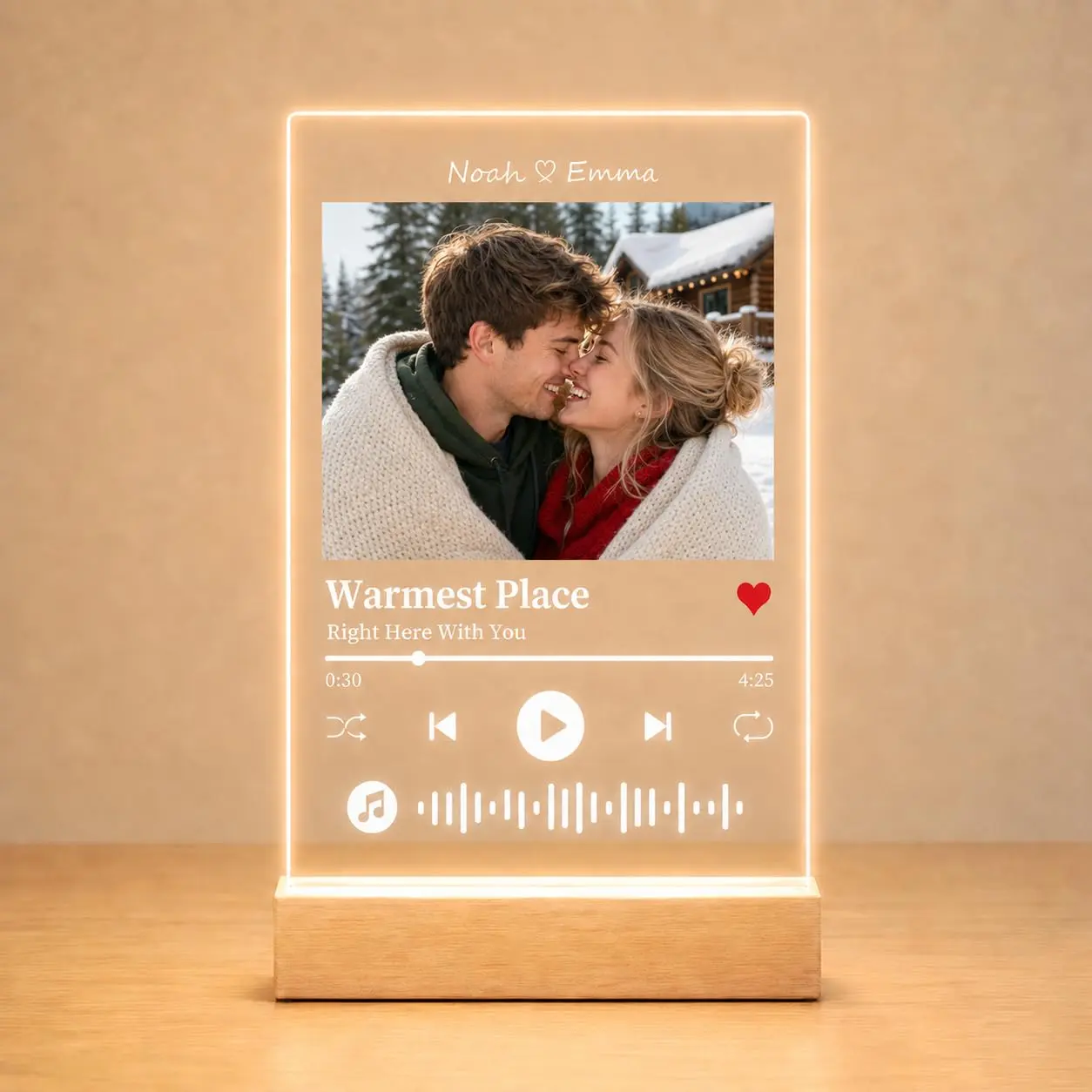 Orivox Custom Spotify Plaque, Spotify Picture Frame, Gift for Couples