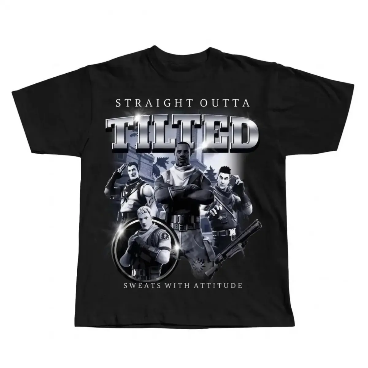 [100% Cotton]Straight Outta Tilted NWA Shirt, Funny shirt, Bootleg rap tee shirt, Oldschool rap tee, Vintage graphic tee, Meme shirt, Funny gift idea full size