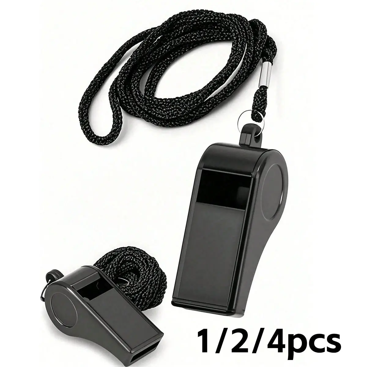 Emergency Whistle with Lanyard, Loud Clear Sound, Plastic Sports Whistle, Ideal for Football, Basketball, Parties, Weddings, Birthdays