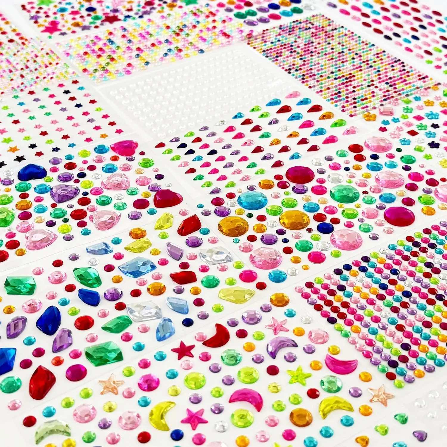 4210 count  Stickers Jewels for Crafts, 22 Sheet Self-Adhesive Rhinestones Stickers for DIY Crafts, Scrapbook, Photo Frames,  Gifts - Multiple Large