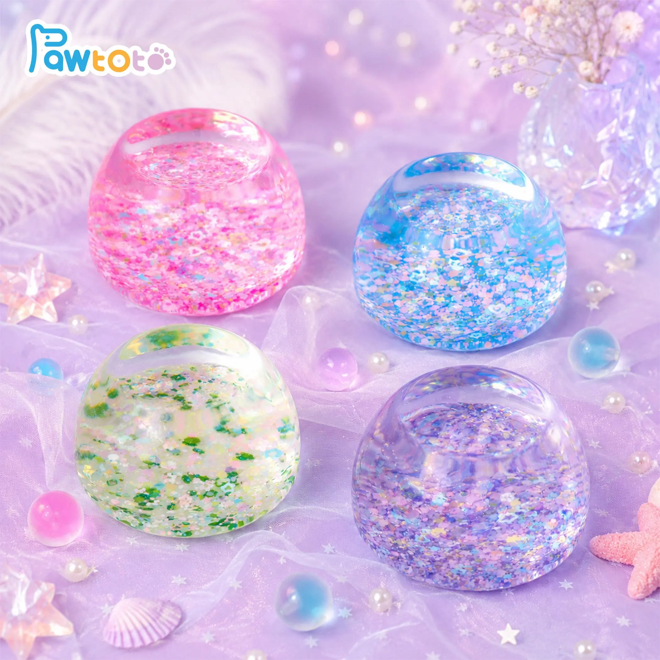 Pawtoto Aurora Mochi Sensory Toy, Stress Relief Toy, Fidget Toy, Creative Activity Gift for Teens & Adults