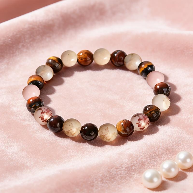 Tiger Eye Wealth & Prosperity Bracelet - Vintage Lucky Coin Charm with Natural Healing Stones, Manifestation Jewelry for Good Luck & Abundance, Unisex Daily Wear.