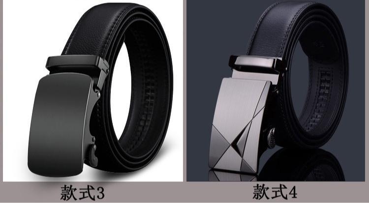Belt Men's high-end leather automatic buckle head cowhide belt Men's business men's belt Casual classic belt