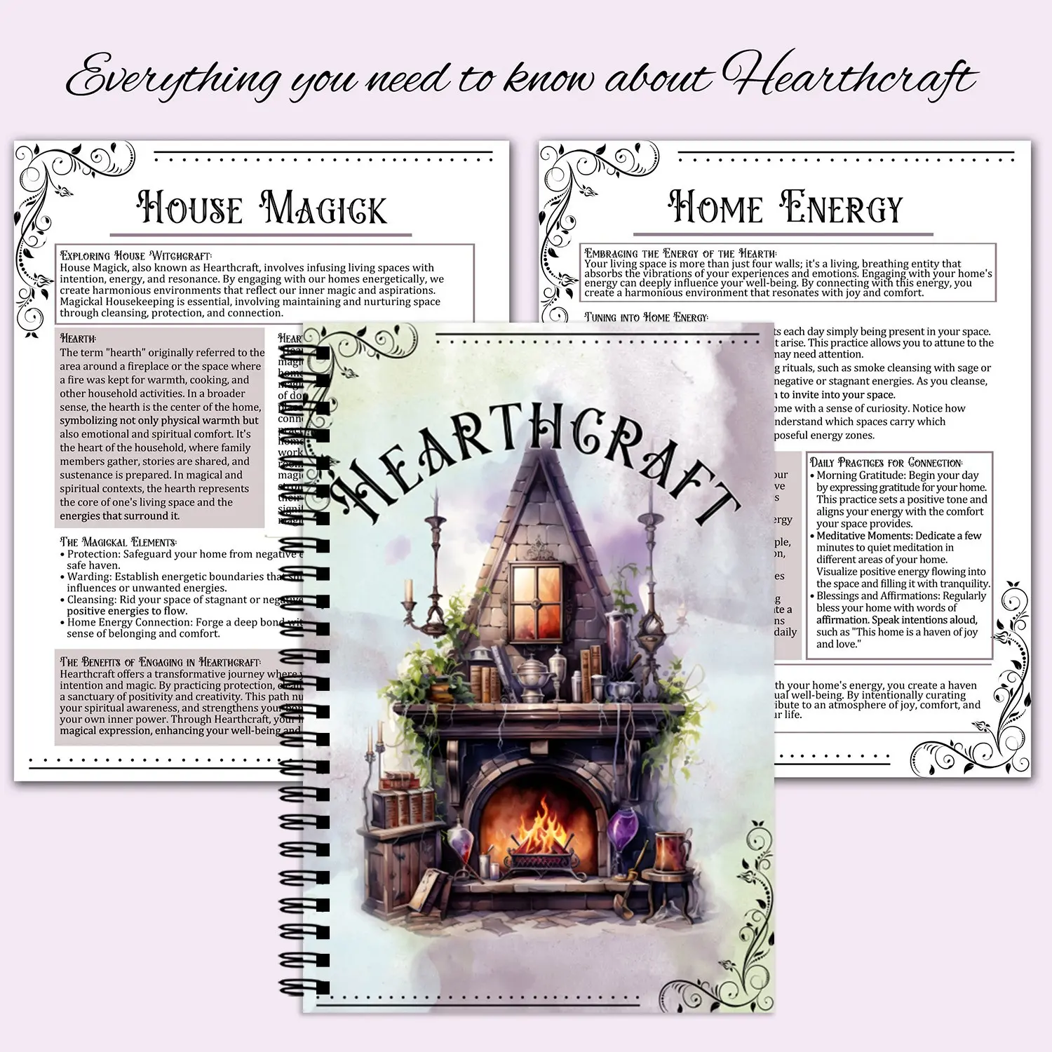 Cross-Border Bestselling Coil Notebook, Hearthgraft Magic Spiral Notebook A5, Vintage Memo Pad, Ideal for Notes and Sketches