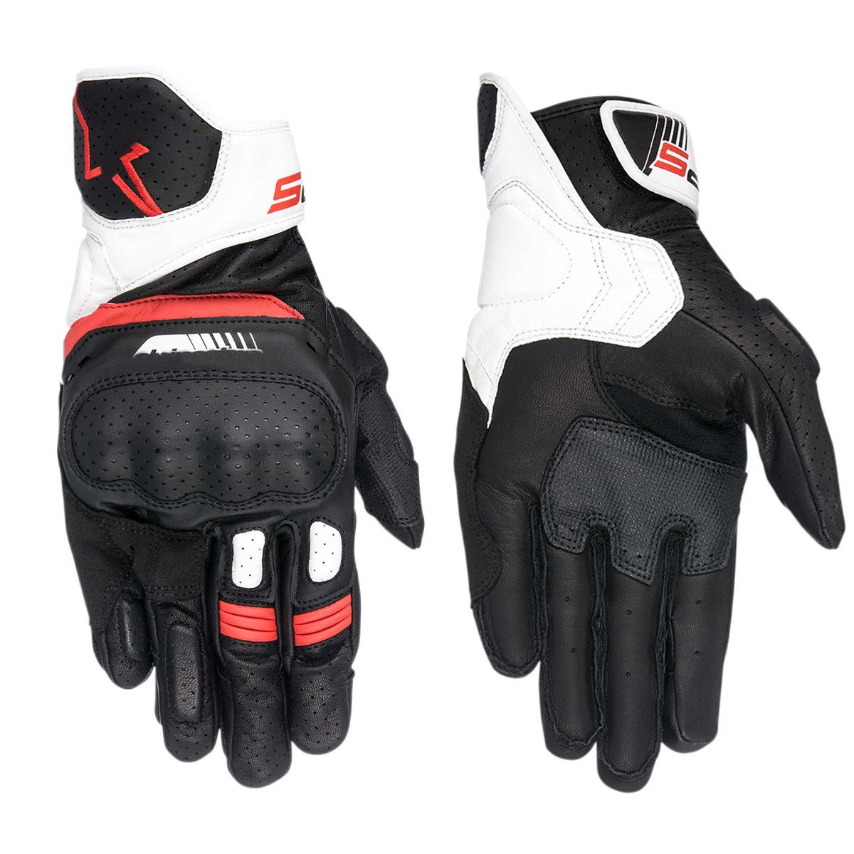 A Stars SP5 Summer Motorcycle Riding Gloves Premium Leather Touchscreen Racing Gloves Anti Slip Abrasion Resistant for Street Bike Enthusiasts