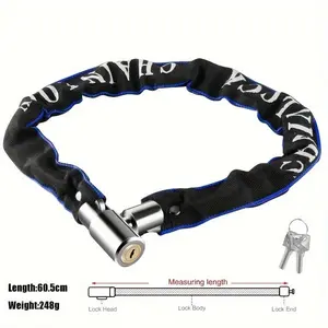 Ultra Safe Anti-Theft Bike Chain Lock, Lightweight Tungsten Steel, Cut-Proof, Polished Surface, Universal for Road & Mountain Bikes, Bicycle Lock, Bike Locks