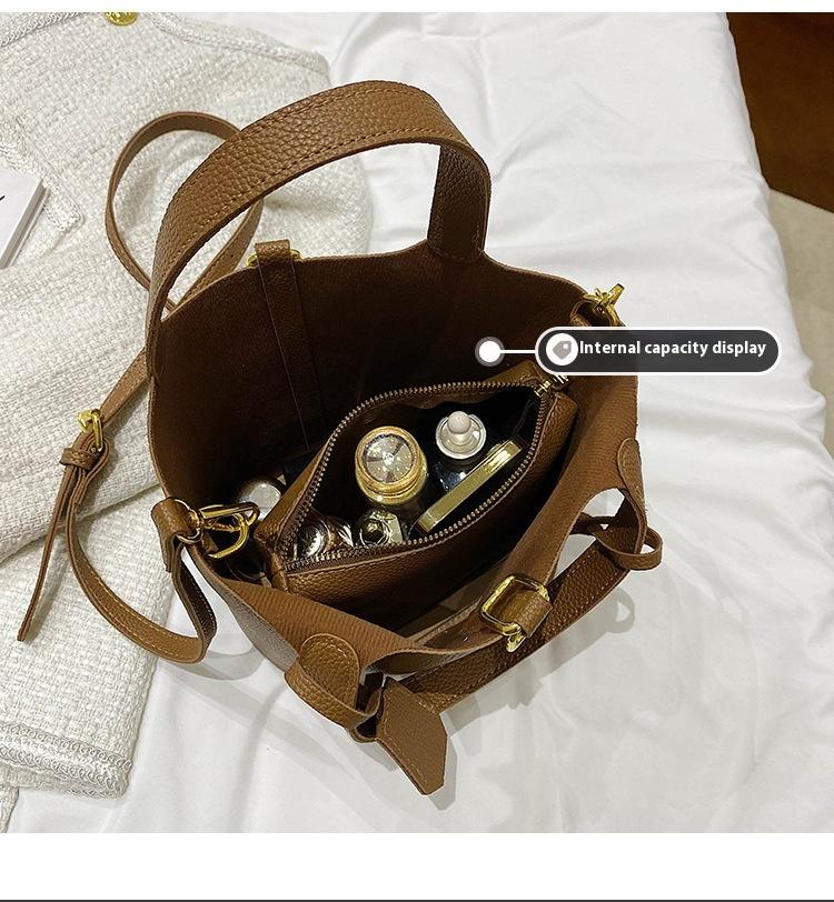 Women's Bucket Bag, Ladies Purse, Fashionable Solid Color Handbag, Casual Versatile Shoulder Bag for Daily Used, Trendy All-match Commuter Bag