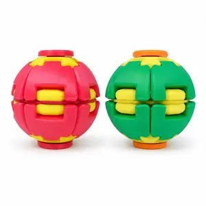 Press & Spin Fidget Stress Relief Ball, Multi-Color Portable Finger Fidget Toy for Kids Adults, Office Desk Anxiety Sensory Toy