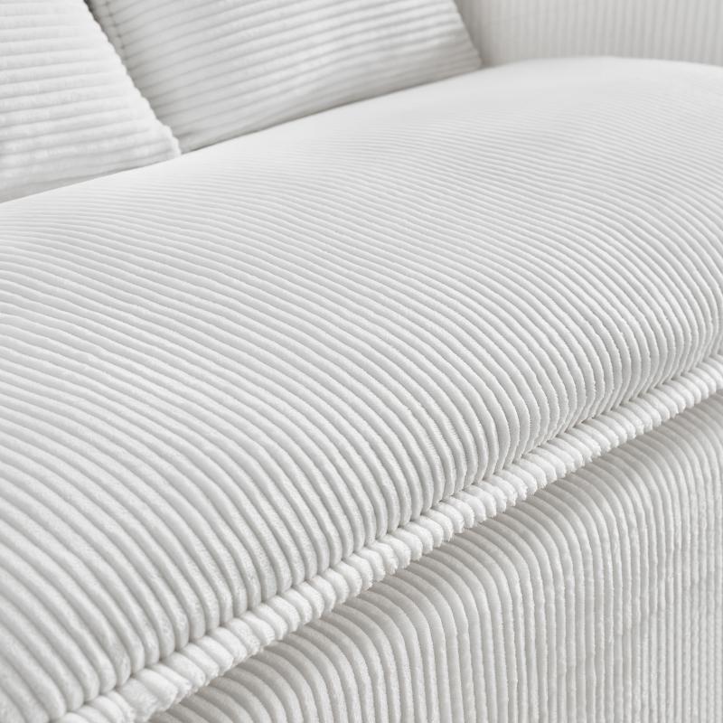 [SOIYELIFE] Convertib Compressed Sofa Chair with Ottoman, Modern Corduroy Fabric Armchair for Small Spaces, Living Room, Dorm, or Apartment