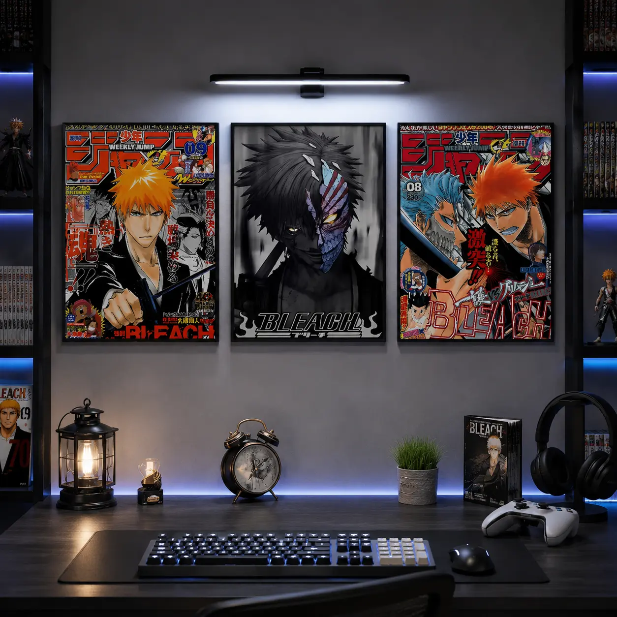 Japanese Anime Bleach Poster art sticky wall waterproof home living room bedroom bar aesthetic decoration tribute anime artwork Anime Poster Wall Art Print anime wall print home decor wall art modern poster