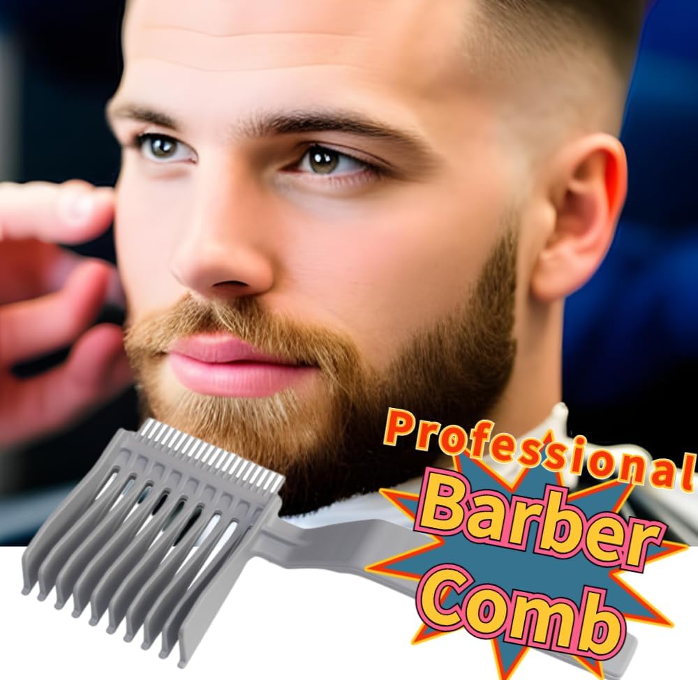 3-pcs Men's Barber Fade Combs Clipper Comb Gradient Comb Oil Head Caliper Comb Positioning Flat Top Comb