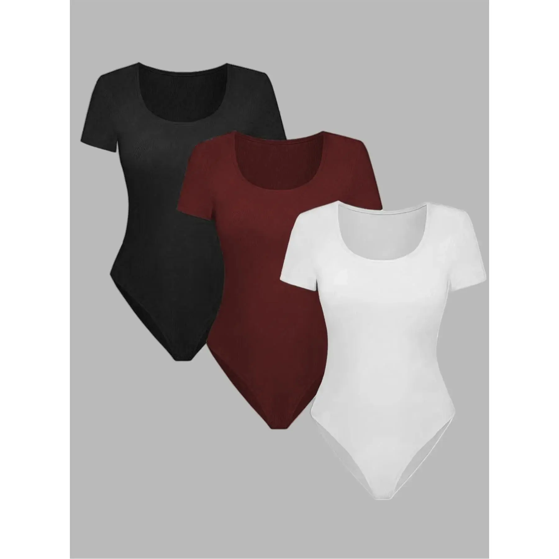 Women's Solid Color Bodysuit, Casual Comfy Breathable Sleeveless Bodysuit for Daily Wear, Ladies Clothes for Summer