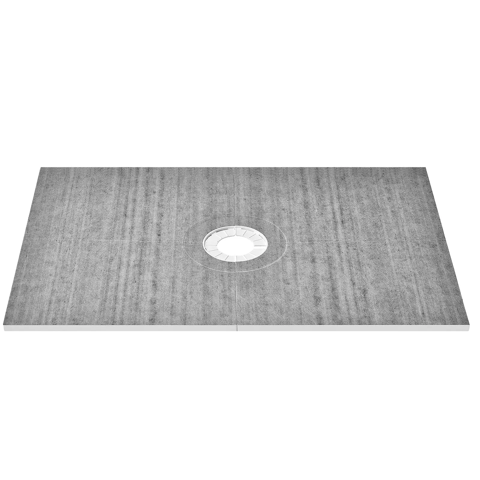 VEVOR Shower Curb Kit, 48" x 72" Shower Pan Kit with 6.3" Central Drain, Lightweight EPS Shower Installation Kits with 2 Waterproof Cloths, Shower Pan Slope Sticks Fit for Bathroom