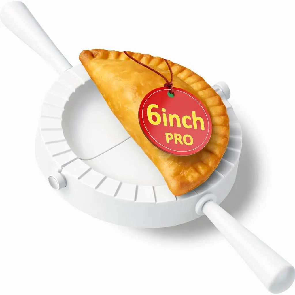 Empanada Maker Press 6 inch - Mold Ravioli Dumpling Tortilla Folder - Quesadilla - Empanadas, Pierogi, Samosa, Calzone, Momo Mold -