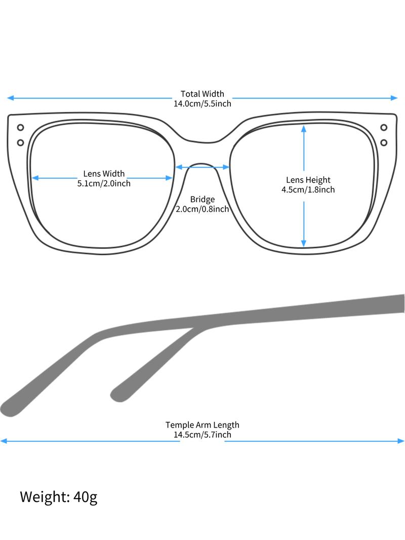 Women's Fashionable Oval Frame Anti-blue Light Glasses, Simple Style Plain Color Eyeglasses for Work, Daily Clothing Decor, Perfect for Student Daily Use, Trendy Casual Eyeglasses