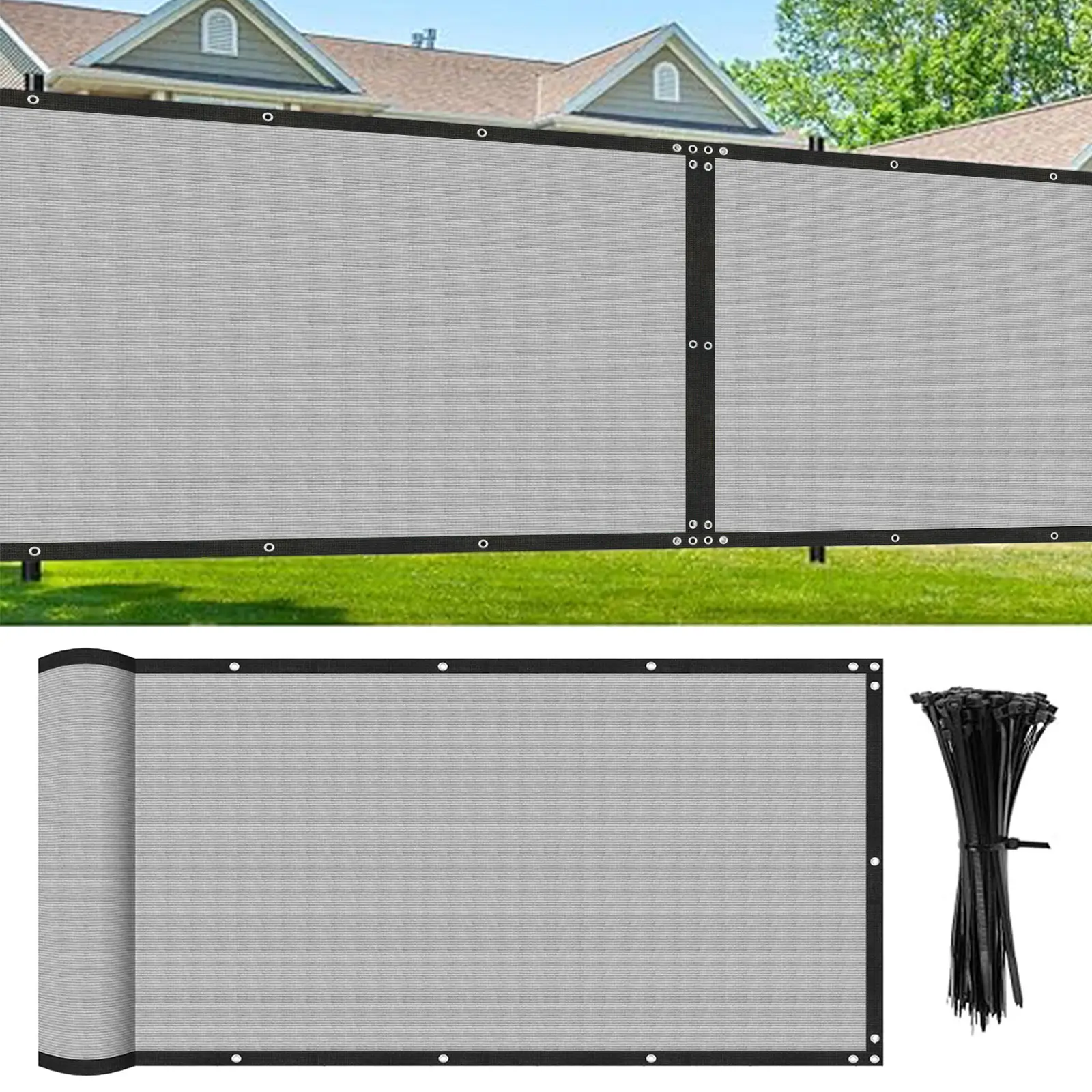 Heavy-Duty 150 Gsm Fence Privacy Screen in, Mesh Sunshade for Walls, Gardens, Backyards, Outdoor Home Décor, Easy Installation