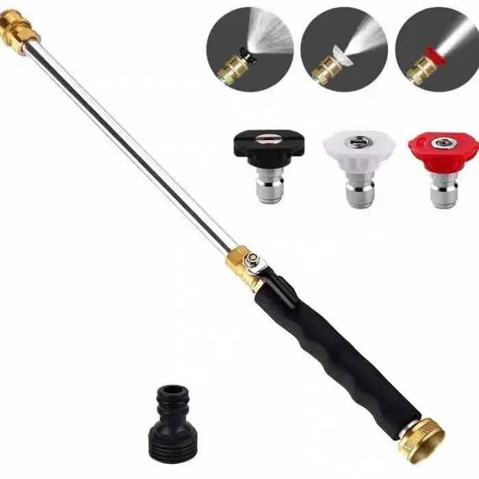 2PCS High Pressure Hose Nozzle,Hydro Jet WaterHoseNozzleforGarden,3Different Nozzles